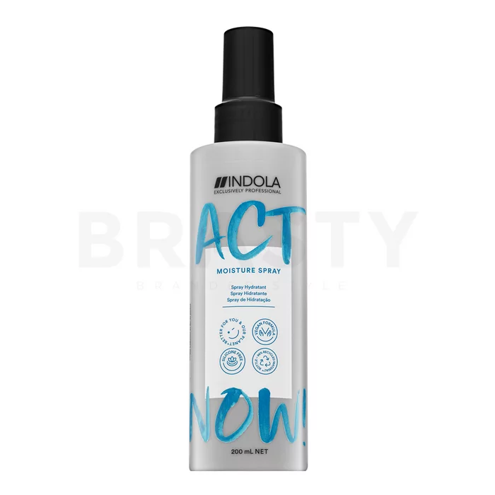 Indola Act Now! Moisture Spray stylingový sprej pro hydrataci vlasů 200 ml