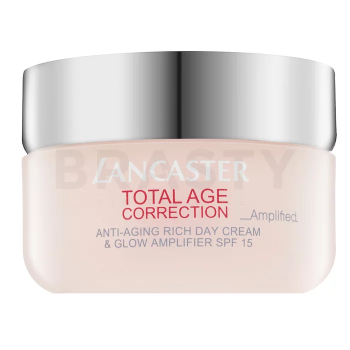 Lancaster Total Age Correction Amplified hranjiva krema Anti-Aging Rich Day Cream & Glow Amplifier SPF15 50 ml