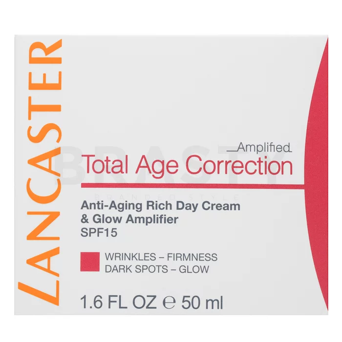 Lancaster Total Age Correction Amplified hranjiva krema Anti-Aging Rich Day Cream & Glow Amplifier SPF15 50 ml