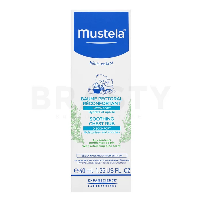 Mustela Bébé opuštajuća krema Soothing Chest Rub 40 ml