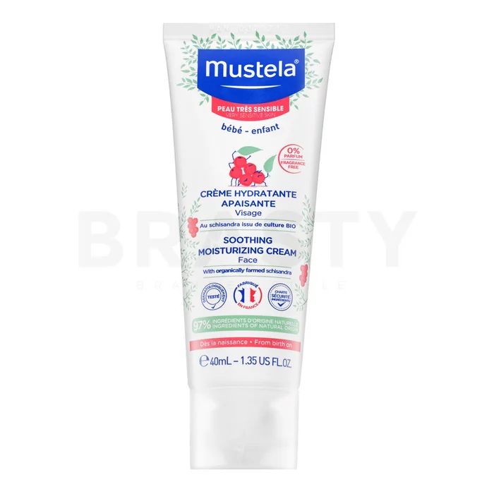 Mustela Bébé Soothing Moisturizing Face Cream zklidňující emulze pro děti 40 ml