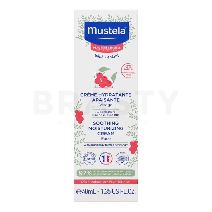 Mustela Bébé Soothing Moisturizing Face Cream zklidňující emulze pro děti 40 ml