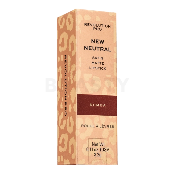 Makeup Revolution Lip Pro New Neutral Satin Matte Lipstick dlhotrvajúci rúž pre matný efekt Rumba 3,2 g