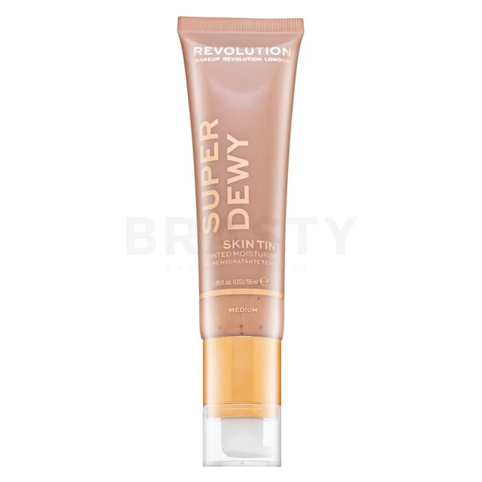 Makeup Revolution Super Dewy Skin Tint Moisturizer tónující a hydratační emulze Medium 55 ml