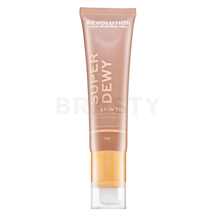 Makeup Revolution Super Dewy Skin Tint Moisturizer tónující a hydratační emulze Tan 55 ml