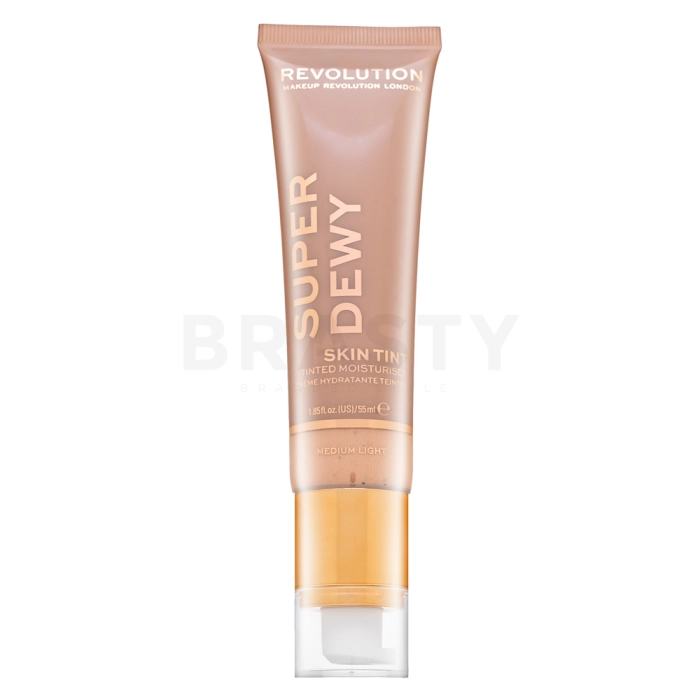 Makeup Revolution Super Dewy Skin Tint Moisturizer tónující a hydratační emulze Medium Light 55 ml