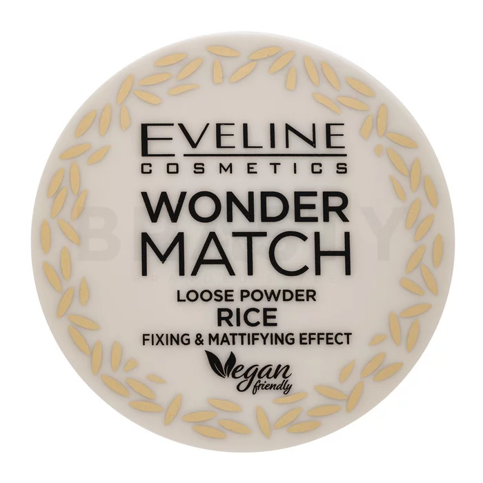 Eveline Wonder Match Loose Powder pudr pro sjednocenou a rozjasněnou pleť Rice 6 g