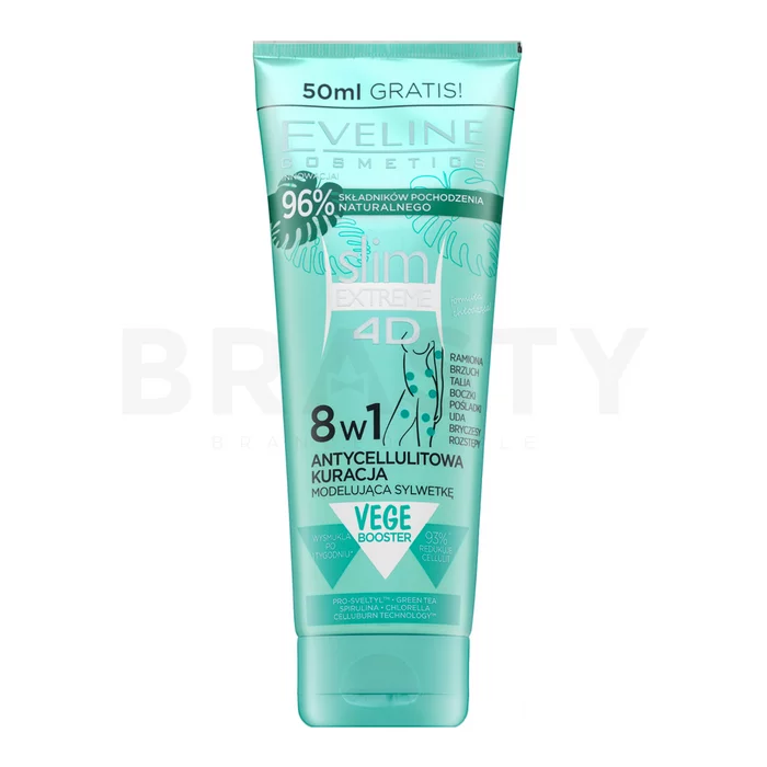 Eveline Slim Extreme 4D Anti-cellulite Body Shaping Treatment 8in1 modelující sérum na břicho, stehna a hýždě 250 ml