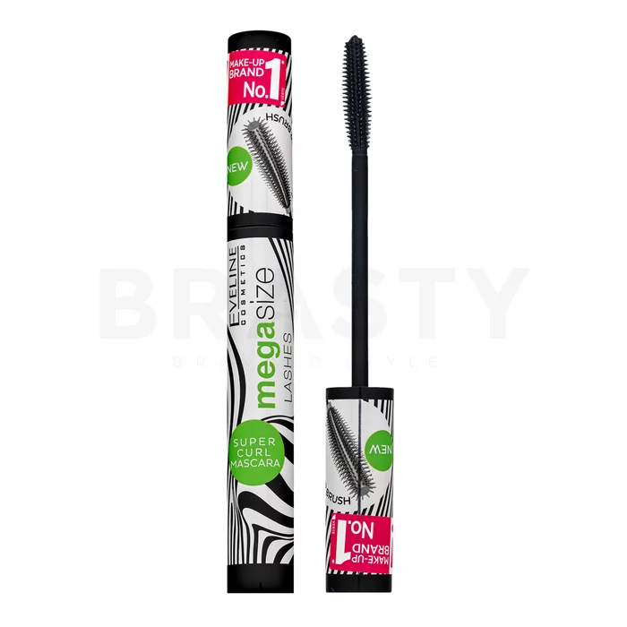 Eveline Mega Size Super Curl Mascara maskara za produljenje i uvijanje trepavica 10 ml