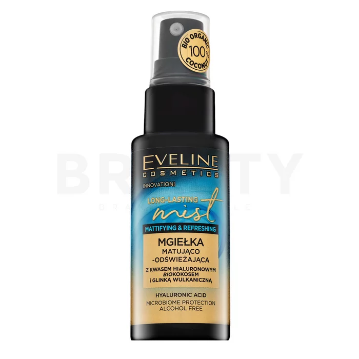 Eveline Coconut Long-Lasting Mist Make-up fixeerspray met matterend effect 50 ml