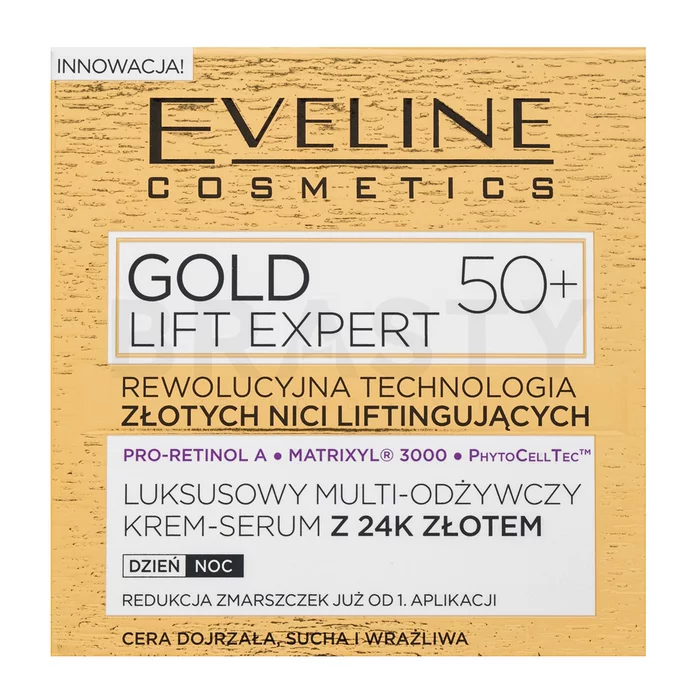 Eveline Gold Lift Expert Luxurious Multi-Nourishing Cream Serum 50+ vyživující krém proti vráskám 50 ml
