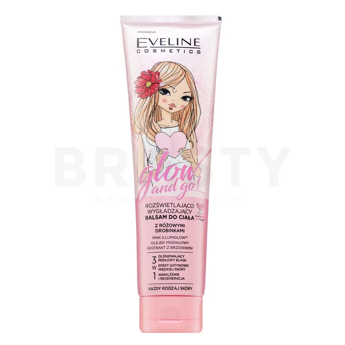 Eveline Glow And Go! Highlighting Moisturising Body Balm hidratantna krema s šljokicama 150 ml