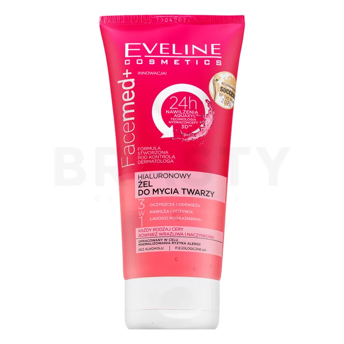 Eveline FaceMed+ Hyaluronic Face Wash Gel 3in1 gel de curățare pentru toate tipurile de piele 150 ml