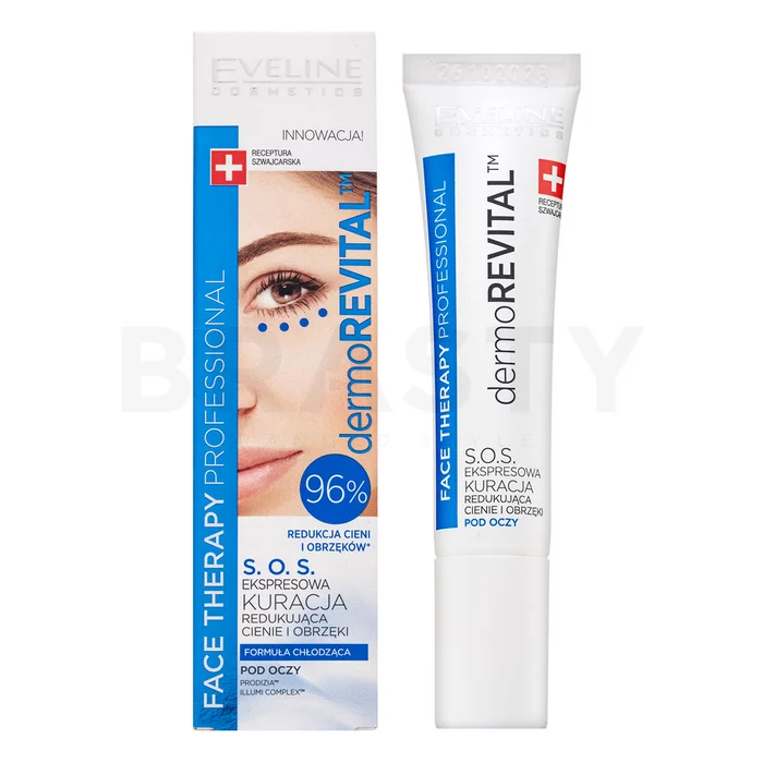 Eveline Face Therapy DermoRevital S.O.S. Express Treatment cremă pentru ochi cu efect de iluminare împotriva imperfecțiunilor pielii 15 ml