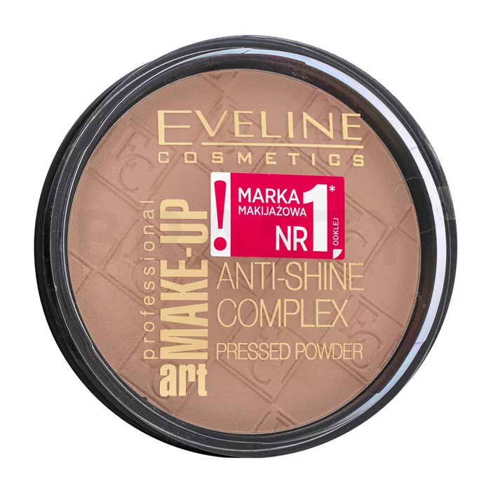 Eveline Make-Up Art Anti-Shine Complex Pressed Powder Polvo para piel unificada y sensible 35 Golden Beige 14 g