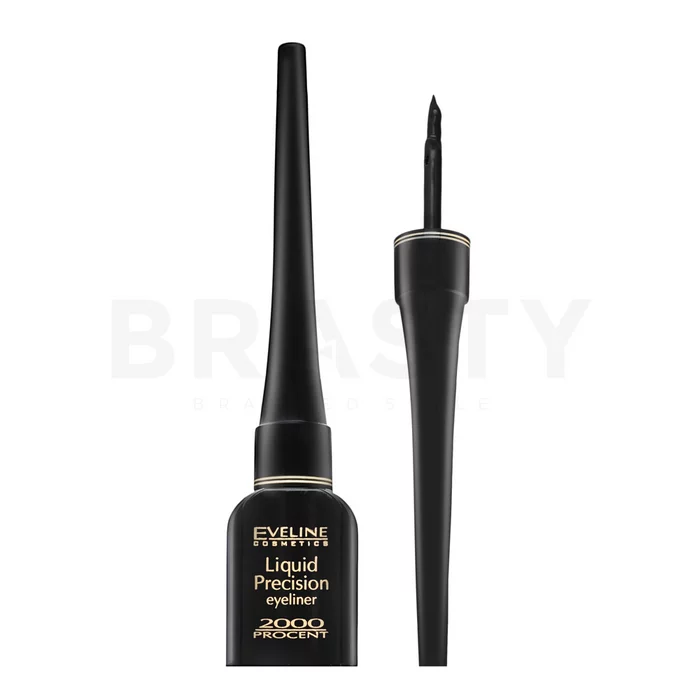 Eveline Liquid Precision Eyeliner 2000 Procent vloeibare eyeliner Matt Black 3 ml