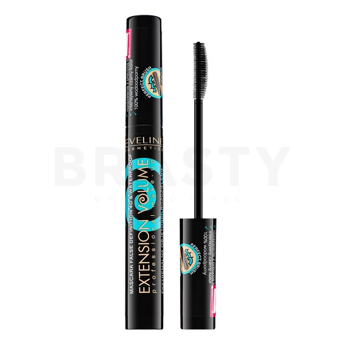 Eveline Extension Volume Waterproof Mascara waterproof mascara voor wimperverlenging en volume Black 10 ml