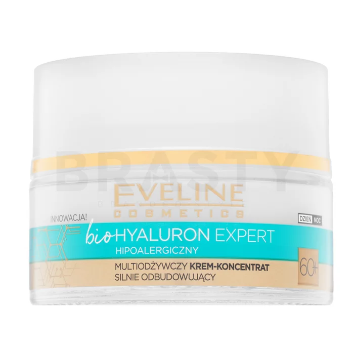 Eveline Bio Hyaluron Expert krema za lifting i učvršćivanje Multi-Nourishing Rebuilding Face Cream Concentrate 60+ 50 ml