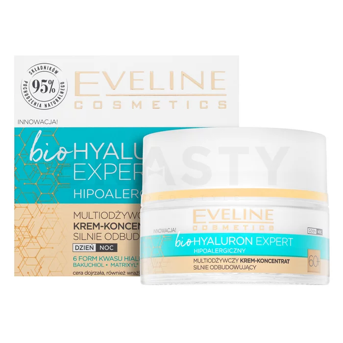 Eveline Bio Hyaluron Expert krema za lifting i učvršćivanje Multi-Nourishing Rebuilding Face Cream Concentrate 60+ 50 ml