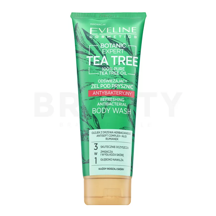 Eveline Botanic Expert Tea Tree Refreshing Antibacterial Body Wash verkoelende douchegel voor alle huidtypen 250 ml