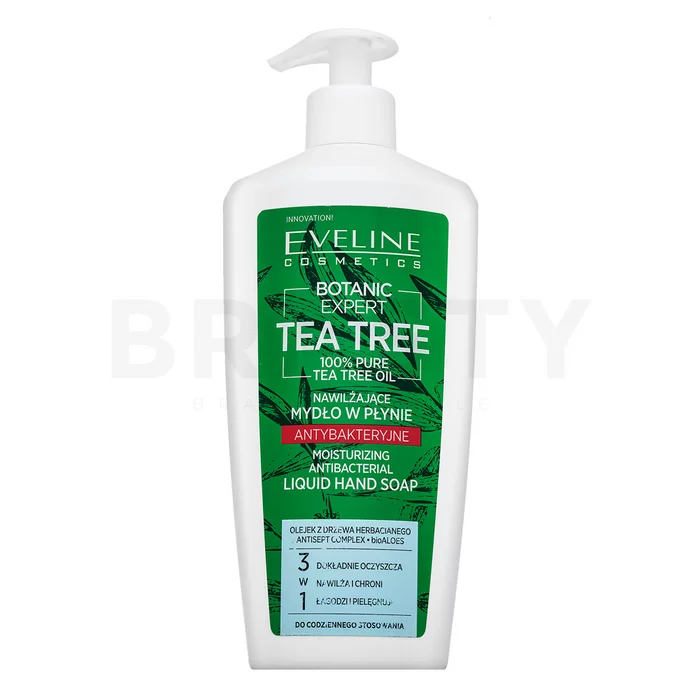 Eveline Botanic Expert Tea Tree Moisturizing Antibacterial Liquid Hand Soap tekuté mýdlo na ruce s antibakteriální přísadou 350 ml