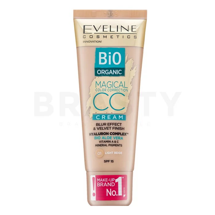 Eveline Bio Organic Magical Color Correction CC Cream CC krém proti nedokonalostem pleti 01 Light Beige 30 ml