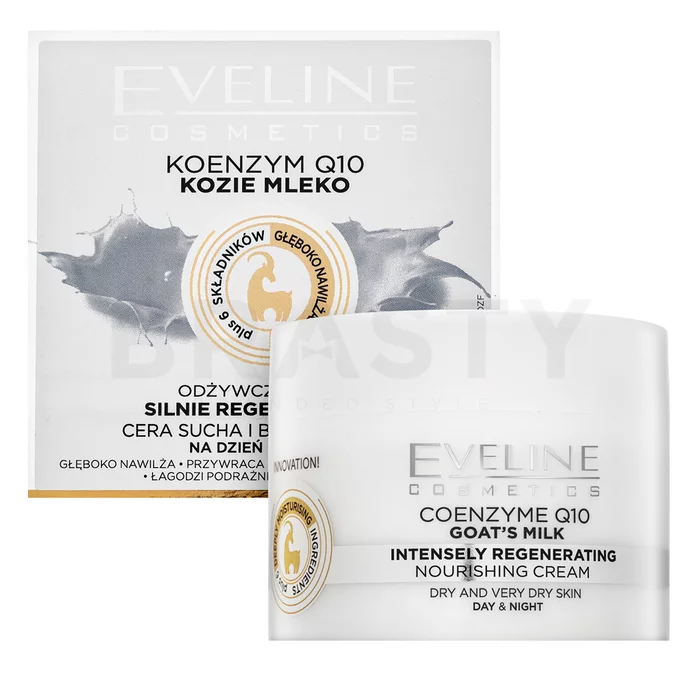 Eveline COENZYME Q10 Goat's Milk Intensely Regenerating Day&Night Cream huidcrème met hydraterend effect 50 ml