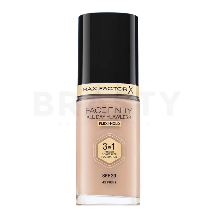 Max Factor Facefinity All Day Flawless Flexi-Hold 3in1 Primer Concealer Foundation SPF20 tekutý make-up 3v1 42 30 ml