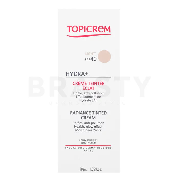 Topicrem HYDRA+ obojena krema za toniranje Radiance Tinted Cream SPF40 - Light 40 ml