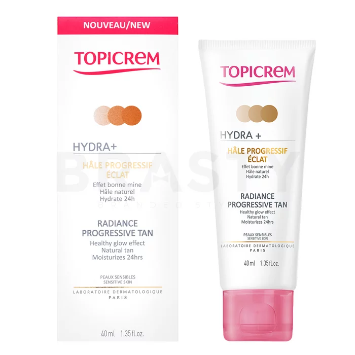 Topicrem HYDRA+ Radiance Progressive Tan pleťový krém pro sjednocenou a rozjasněnou pleť 40 ml