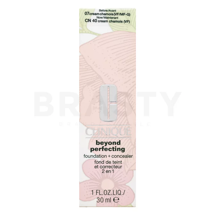 Clinique Beyond Perfecting Foundation & Concealer tekutý make-up pro sjednocenou a rozjasněnou pleť 07 Cream Chamois 30 ml