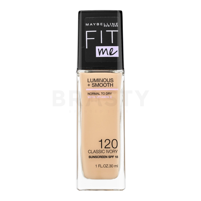 Maybelline Fit Me! Luminous + Smooth Foundation tekutý make-up pro sjednocenou a rozjasněnou pleť 120 Classic Ivory 30 ml