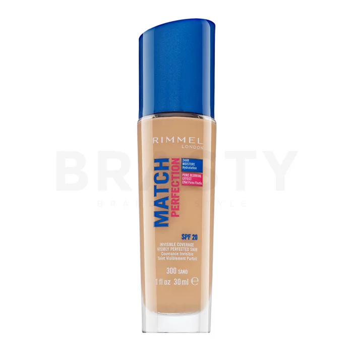 Rimmel London Match Perfection 24HR SPF20 Foundation tekutý make-up pro sjednocenou a rozjasněnou pleť 300 Sand 30 ml
