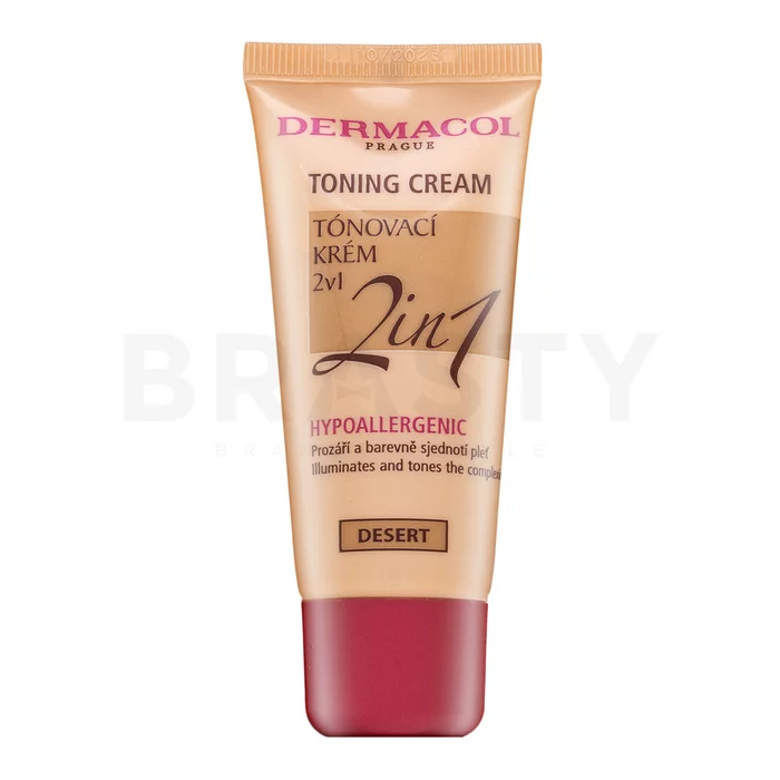 Dermacol Toning Cream 2in1 tónujúce a hydratačné emulzie pre zjednotenie farebného tónu pleti Desert 30 ml