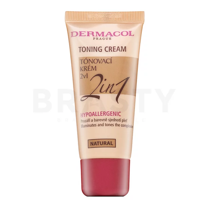 Dermacol Toning Cream 2in1 tónujúce a hydratačné emulzie pre zjednotenie farebného tónu pleti Natural 30 ml