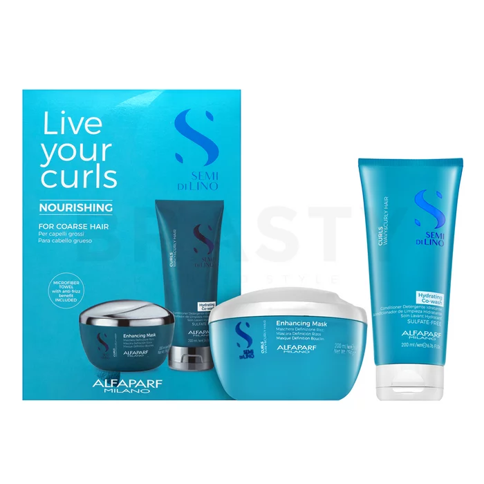 Alfaparf Milano Semi Di Lino Live Your Curls Nourishing Kit Set Für den Glanz lockiger und krauser Haare