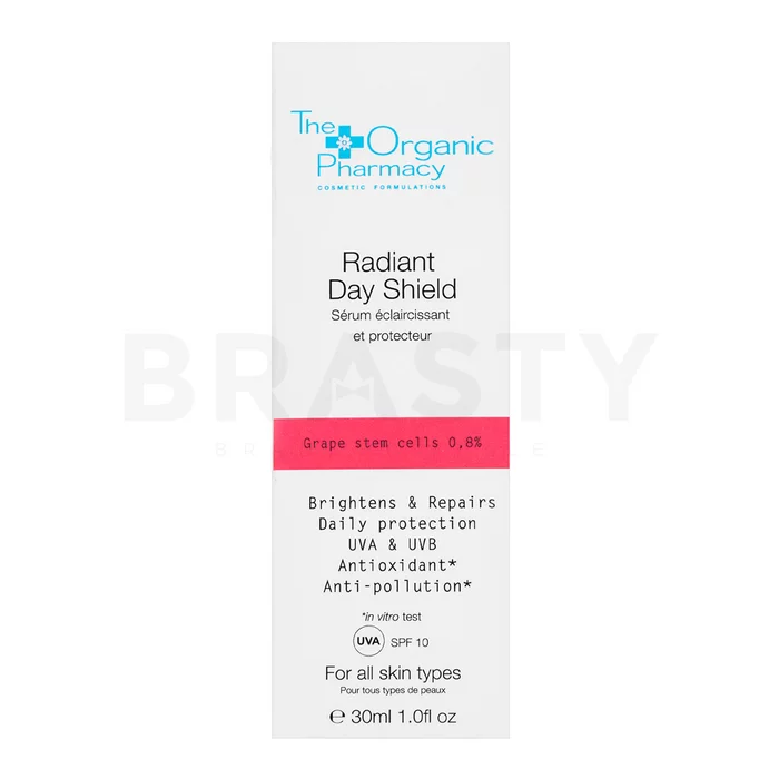 The Organic Pharmacy Radiant Day Shield rozjasňující sérum na obličej 30 ml