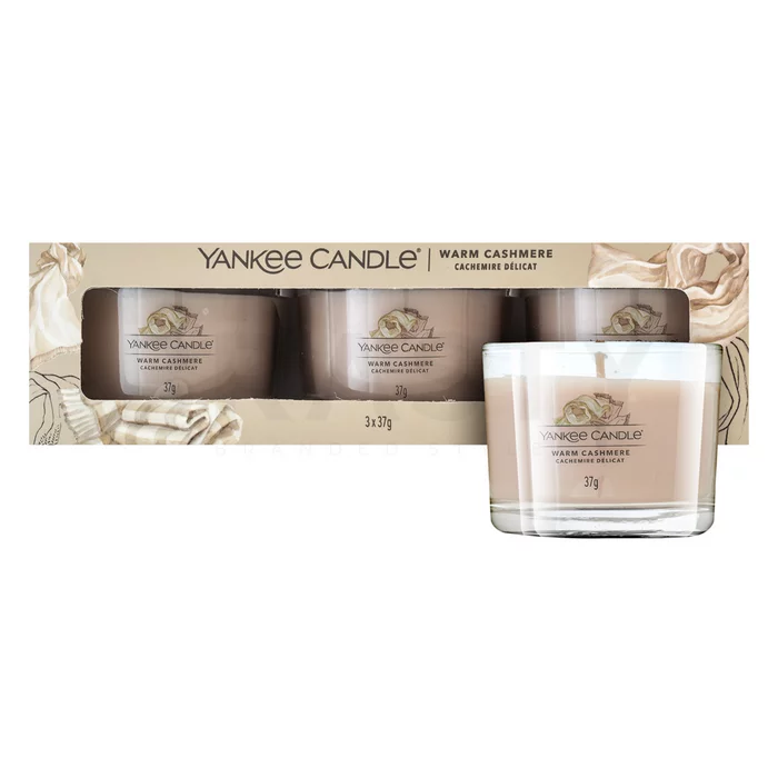 Yankee Candle Warm Cashmere lumânare votiv 3 x 37 g