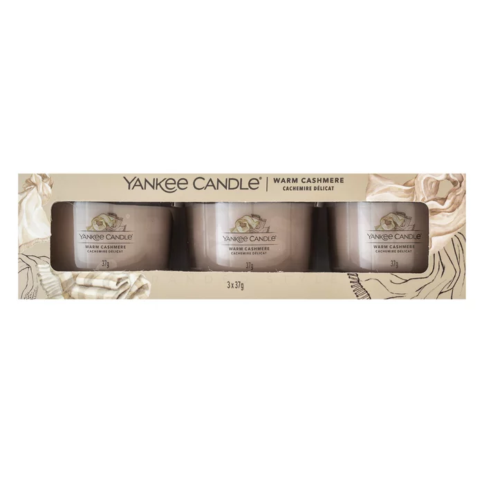 Yankee Candle Warm Cashmere lumânare votiv 3 x 37 g