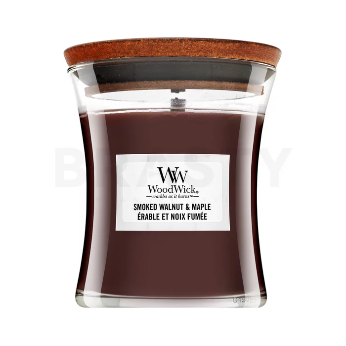 Woodwick Smoked Walnut & Maple scented candle 85 g