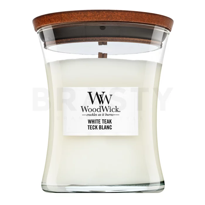 Woodwick White Teak vonná svíčka 275 g