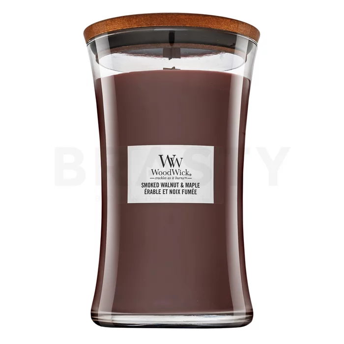 Woodwick Smoked Walnut & Maple lumânare parfumată 610 g