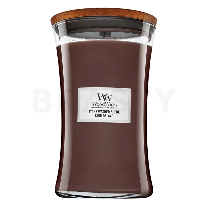 Woodwick Stone Washed Suede vonná svíčka 610 g
