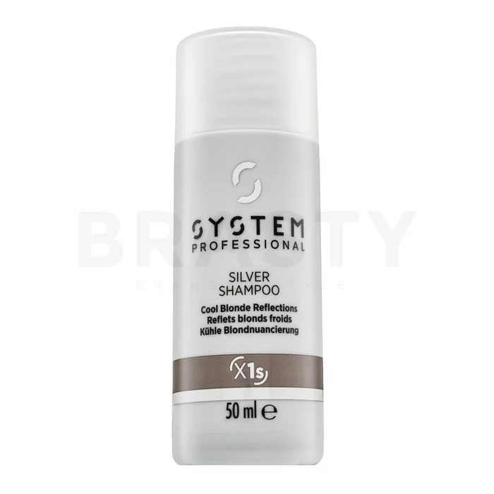 System Professional Silver Shampoo neutralizující šampon pro platinově blond a šedivé vlasy 50 ml