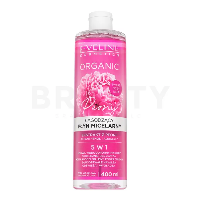 Eveline Organic Peony odličovací micelární voda pro všechny typy pleti 400 ml