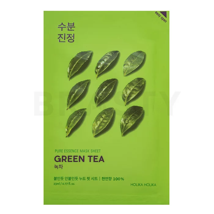 Holika Holika Pure Essence Mask Sheet Green Tea mascheraviso in tessuto contro arrossamento 23 g