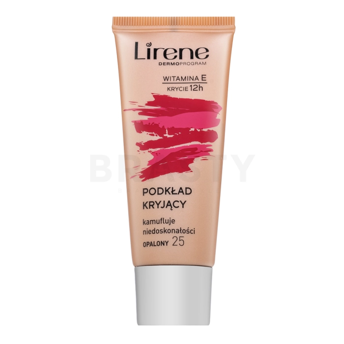 Lirene Vitamin E High-Coverage Liquid Foundation fluidný make-up protiv nesavršenosti kože 25 Tanned 30 ml