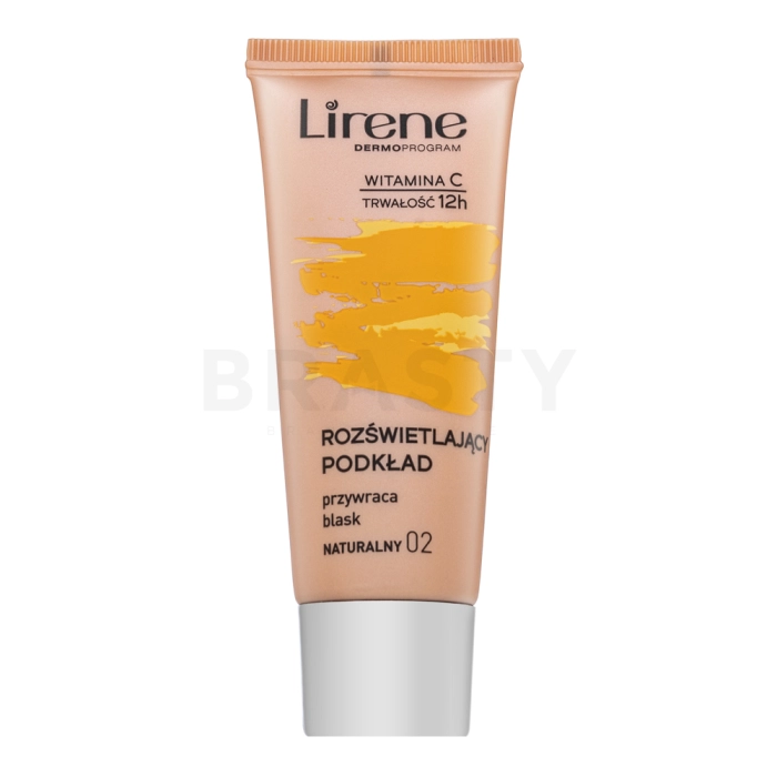Lirene Brightening Fluid with Vitamin C fluidní make-up pro sjednocení barevného tónu pleti 02 Natural 30 ml