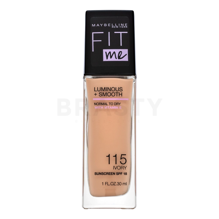 Maybelline Fit Me! Luminous + Smooth Foundation tekutý make-up pro sjednocenou a rozjasněnou pleť 115 Ivory 30 ml