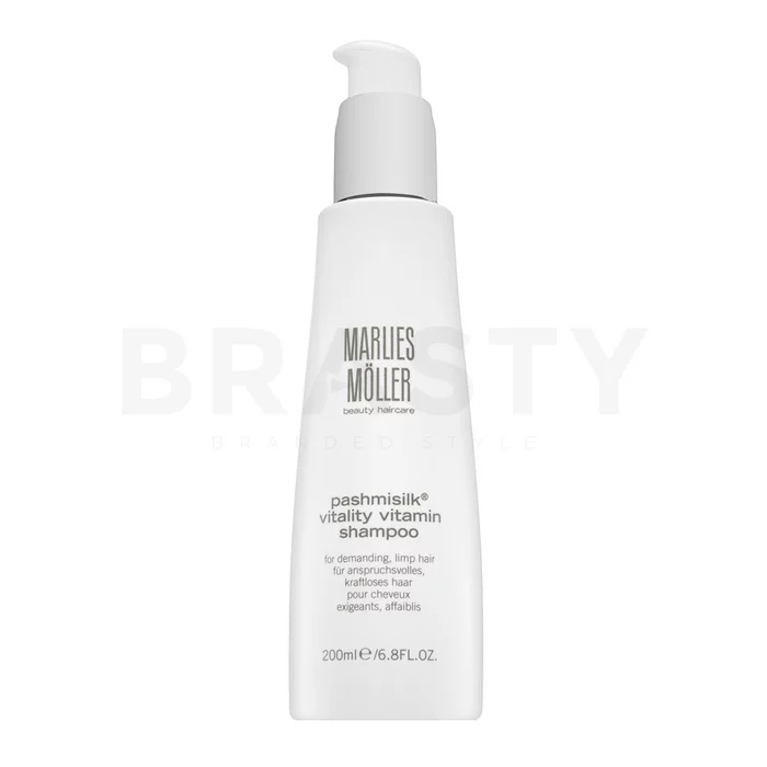 Marlies Möller Pashmisilk Vitality Vitamin Shampoo posilující šampon pro nepoddajné a poškozené vlasy 200 ml